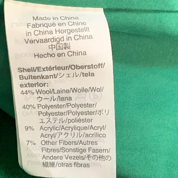 J.Crew Green Wool Blend Mockneck Zip Up Coat - Picture 16 of 16